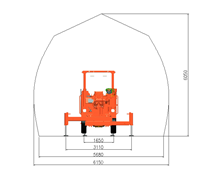 Carreta de perfuração de rodas DW1-31