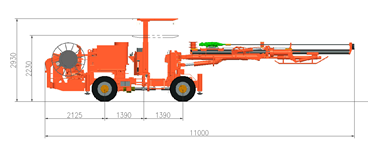 Carreta de perfuração de rodas DW1-31